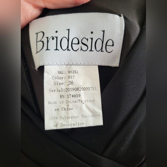 Black Brideside Blair Chiffon Formal Dress - Picture 6 of 6